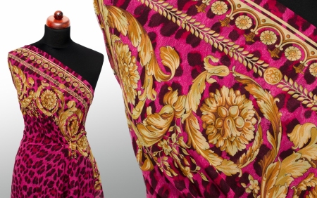 TKANINA SZYFON ANIMAL BAROQUE PRINT