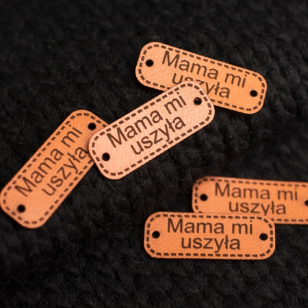 NASZYWKA "MAMA MI USZYŁA" BRĄZ