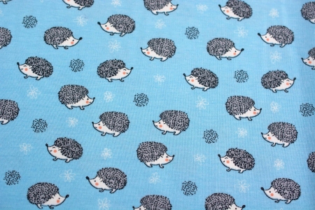 DZIANINA BAWEŁNIANA SINGIEL HEDGEHOG BLUE