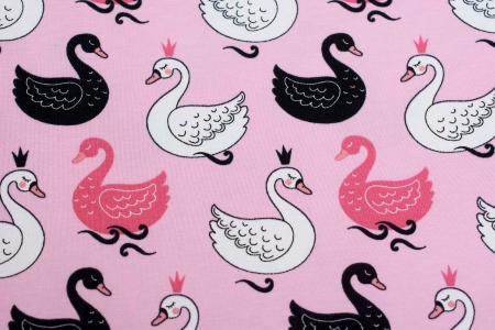 DZIANINA BAWEŁNIANA SINGIEL SWAN PINK