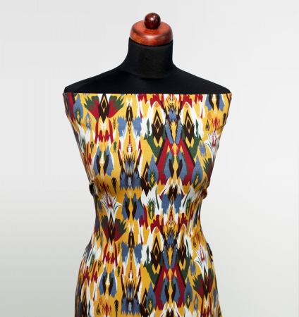 DZIANINA BAWEŁNIANA ETNO PRINT YELLOW