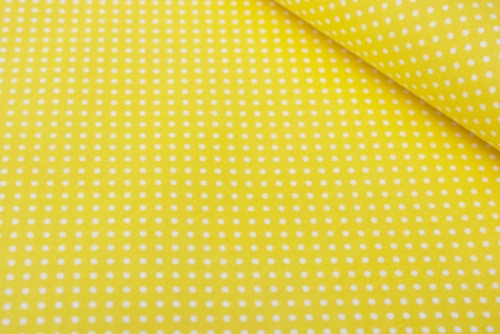 PŁÓTNO BAWEŁNIANE BIAŁY MACZEK ŻÓŁTE TŁO (2mm)
