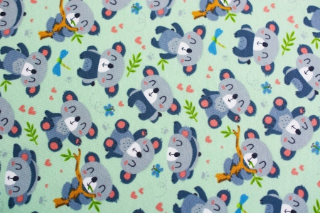 DZIANINA BAWEŁNIANA SINGIEL KOALA GREEN