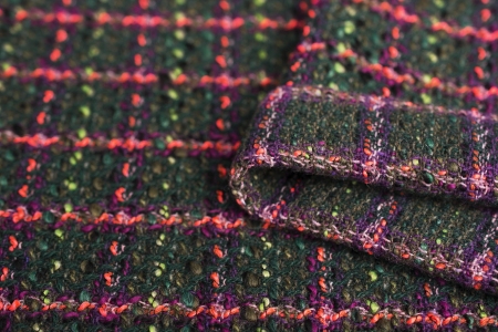TKANINA WEŁNIANA PINK/VIOLET THREAD