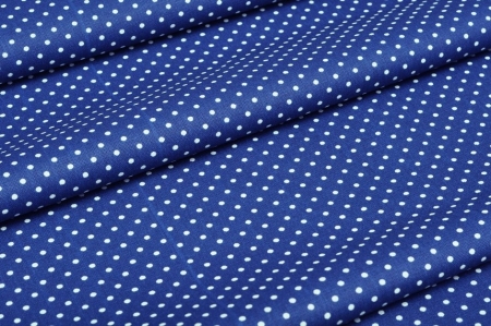 PŁÓTNO BAWEŁNIANE BIAŁY MACZEK GRANATOWE TŁO (2mm)