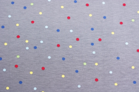DZIANINA BAWEŁNIANA SINGIEL IRREGULAR DOTS GREY