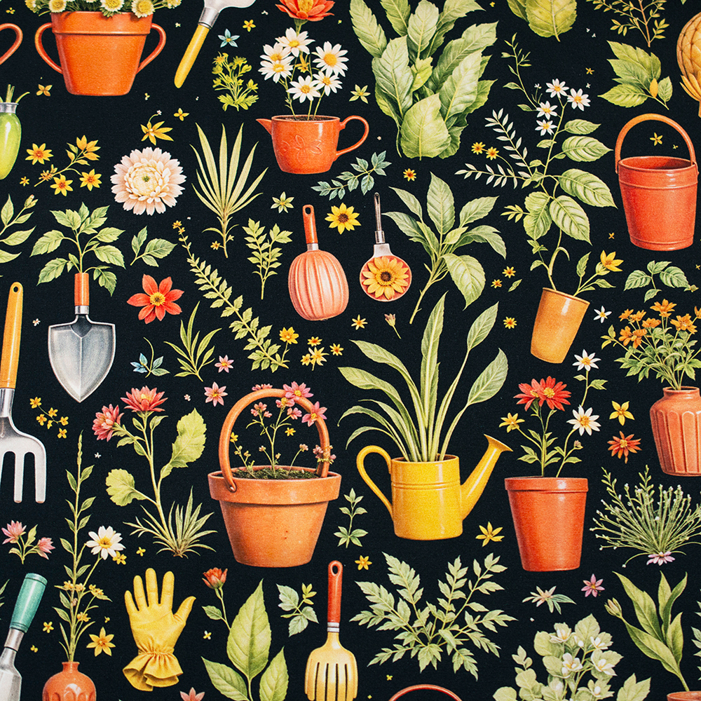 Wzorzysta dzianina bawełniana - Singiel - wykonana z naturalnych włókien, jest oddychająca, miękka i bardzo przyjemna dla skóry.