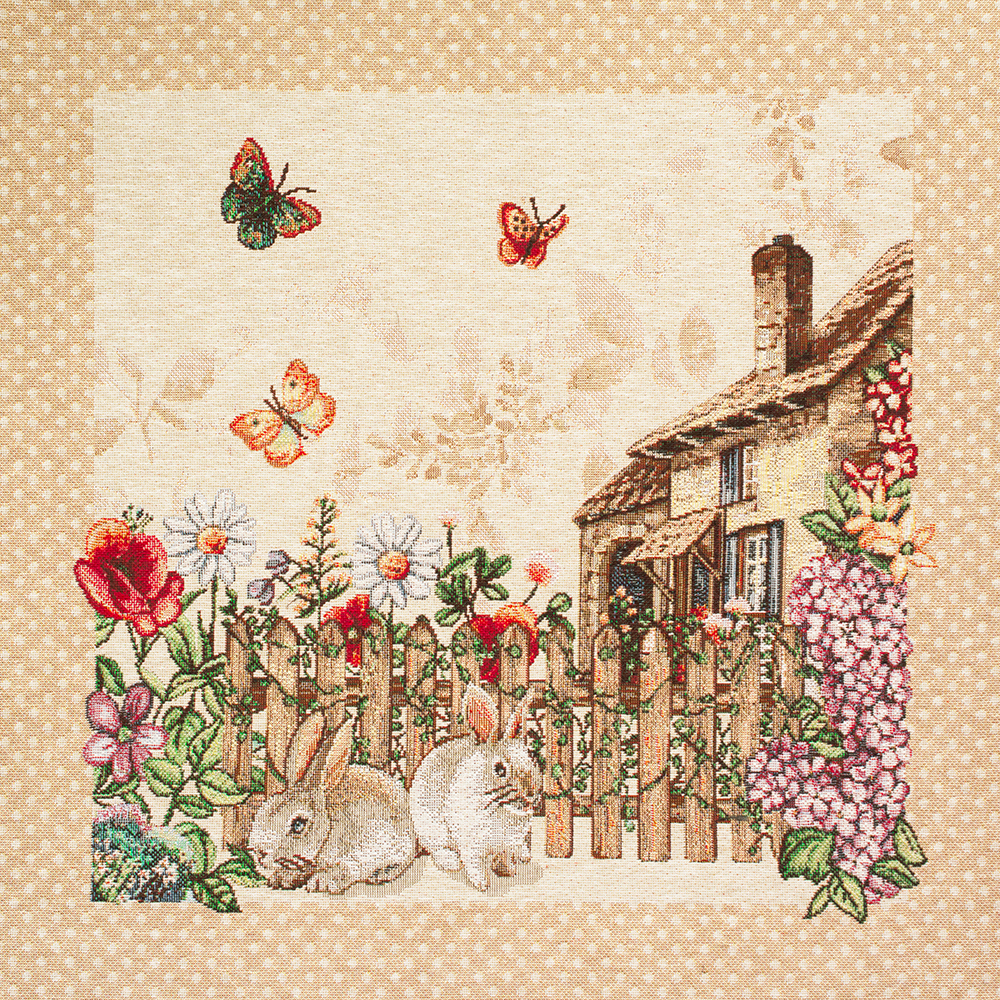 Tkanina żakardowa gobelinowa, panel na poduszkę, doskonale dopełni wystrój wnętrza.