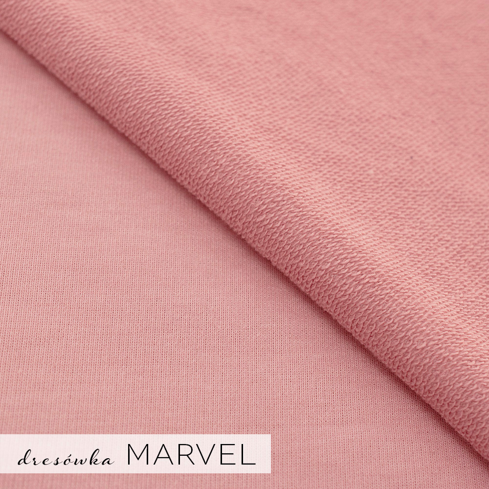 Bawełniana dzianina dresowa Marvel o grubszym spodzie pętelkowym.