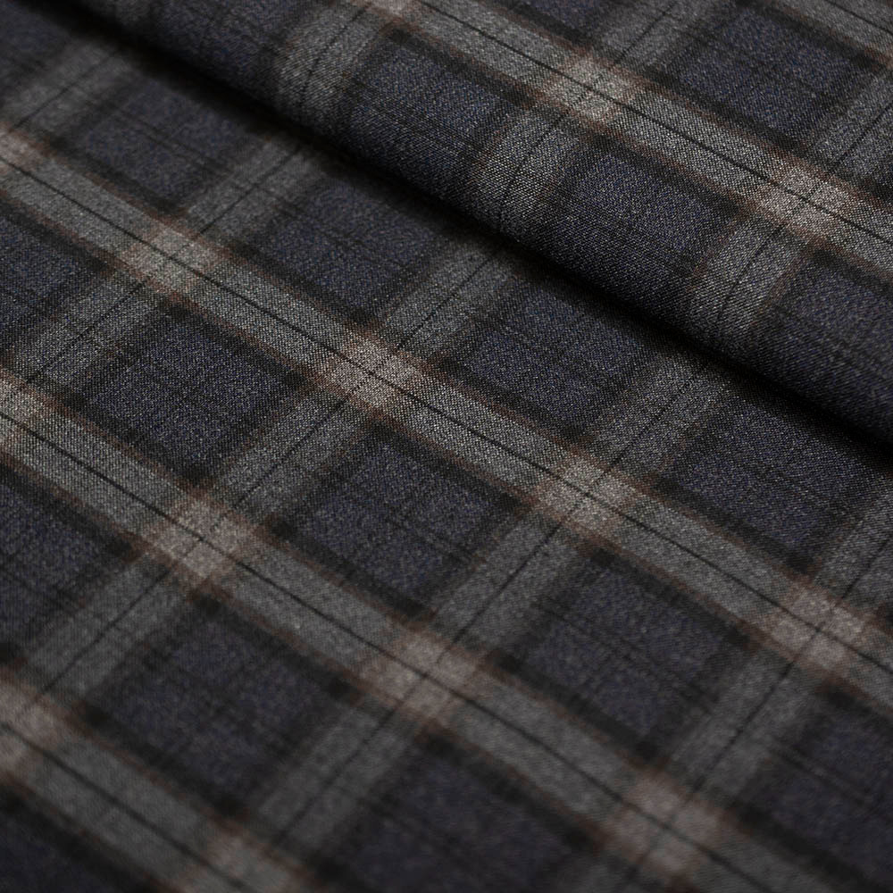 Tkanina w kratę o ponadczasowym charakterze, doskonała do tworzenia eleganckich i wygodnych ubrań.