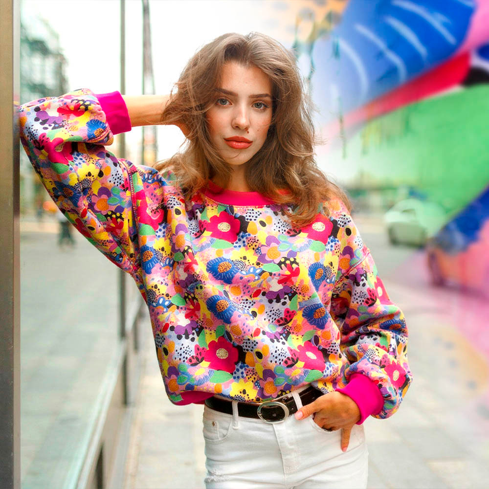 Bawełniana dzianina dresowa, idealna do szycia sportowej i codziennej odzieży.