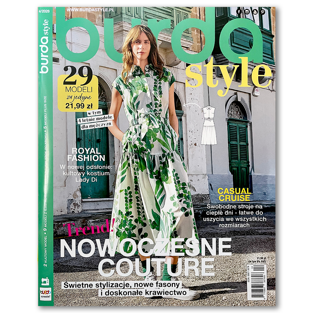 Burda Style to klasyczne wydanie pełne 29&nbsp;różnorodnych modeli, od codziennych fasonów po bardziej zaawansowane projekty.