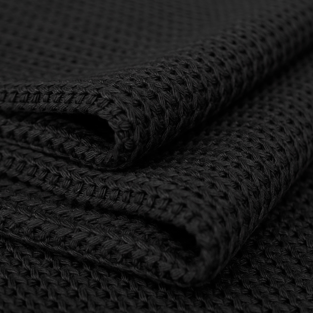 Bawełniana dzianina swetrowa w jednolitym kolorze, świetnie sprawdzi się jesienną porą.