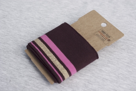 ŚCIĄGACZ BURGUNDY PINK/GOLD STRIPES