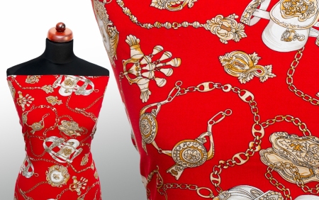 TKANINA WISKOZOWA HORSE HARNESS RED