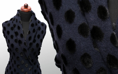DZIANINA SWETROWA BUBBLE BLACK/NAVY