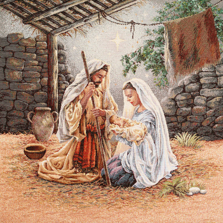 Tkanina żakard gobelinowy w formie panelu na poduszki.