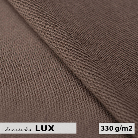 Dresówka LUX to wysokogatunkowy materiał o miękkiej, przyjemnej w dotyku strukturze.