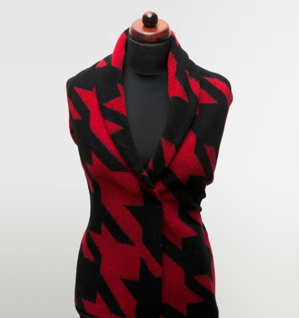 DZIANINA WEŁNIANA RED PEPITE