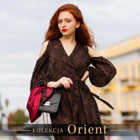 Wiskoza z kolekcji Orient to modna tkanina o miękkiej, lejącej strukturze.