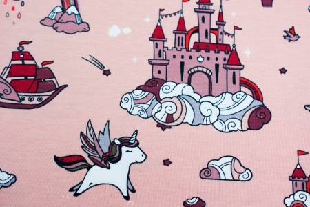 DZIANINA BAWEŁNIANA SINGIEL DREAM OF UNICORN