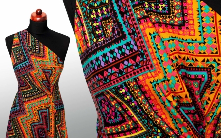 TKANINA WISKOZOWA PUEBLO PATTERN