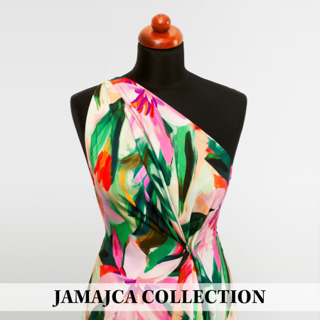 Tkanina wykonana z 100% wiskozy wyróżnia się subtelnym połyskiem, który nadaje ubraniom elegancki i szlachetny wygląd.