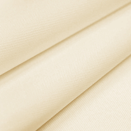 Obrusowa tkanina o wyraźnym splocie, w kolorze białym.