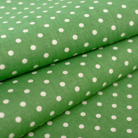 Tkanina bawełniana o splocie płóciennym, wyprodukowana w Polsce.