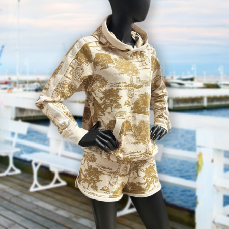 Bawełniana dzianina dresowa, idealna do szycia sportowej i codziennej odzieży.