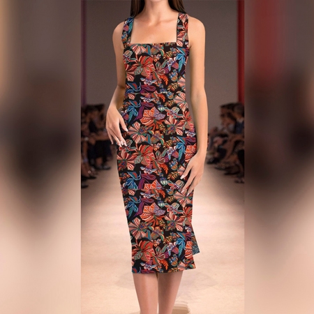 Wiskoza wzorzysta Royal to bardzo wysokiej klasy tkanina wykonana z włókien naturalnego pochodzenia.