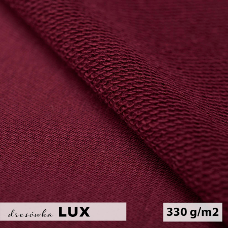 Dresówka LUX to wysokogatunkowy materiał o miękkiej, przyjemnej w dotyku strukturze.