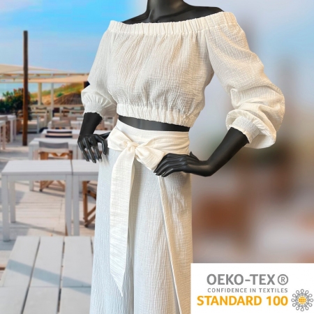 Muślin bawełniany – przyjemna w dotyku tkanina, wykonana z cienkich, skręconych włókien bawełny.