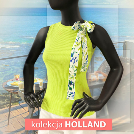 Dzianina Rib Original z kolekcji Holland to bawełniana dzianina o fakturze wąskiego prążka.