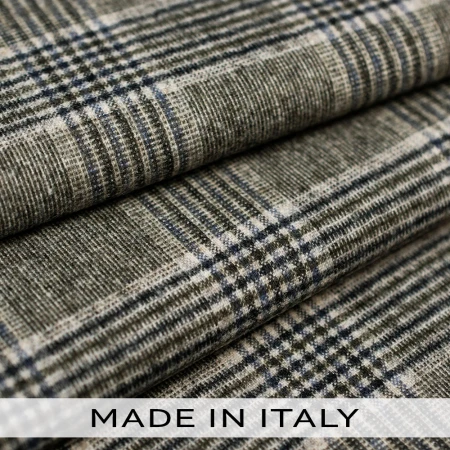 Tkanina Jersey Wool Original&nbsp;w modnym wzorze kraty.