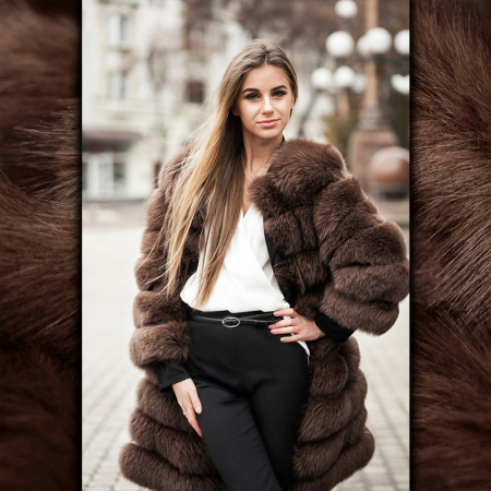 Futerko Angora to materiał o wyjątkowo miękkim i puszystym włosiu, które nadaje mu elegancki i luksusowy charakter.