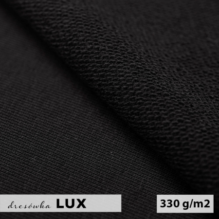 Dresówka LUX to wysokogatunkowy materiał o miękkiej, przyjemnej w dotyku strukturze.