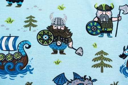 DZIANINA BAWEŁNIANA SINGIEL VIKINGS BLUE SKY