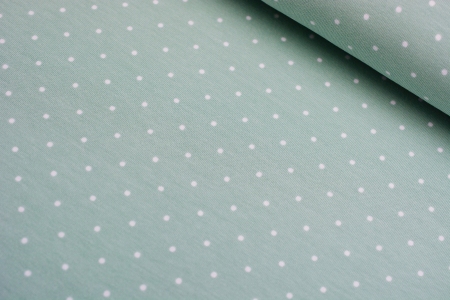DZIANINA SINGIEL TINY DOTS MINT