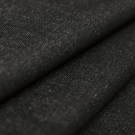 Jeansowa tkanina w kolorze czarnego denimu.