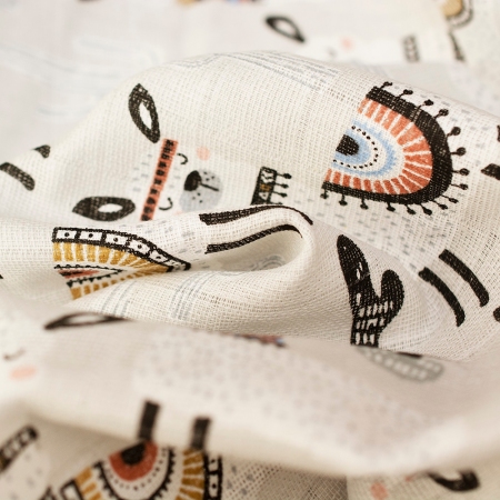 Bawełniana tkanina tetrowa, wykonana w 100% z włókien naturalnych.