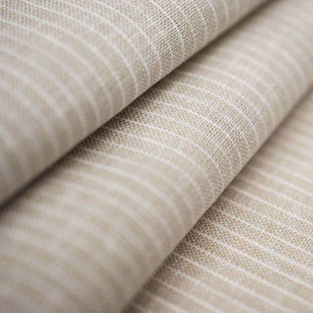 Len Casa Blanca - świetnej jakości tkanina lniana wykonana z mieszanki włókien lnu oraz bawełny.