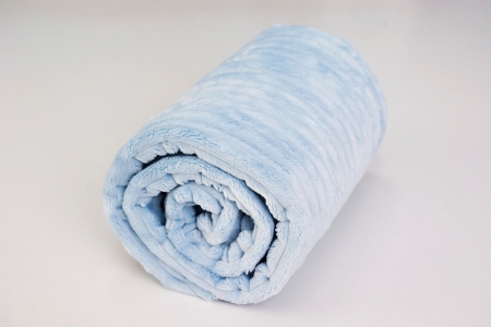MINKY STRIPES - BABY BLUE