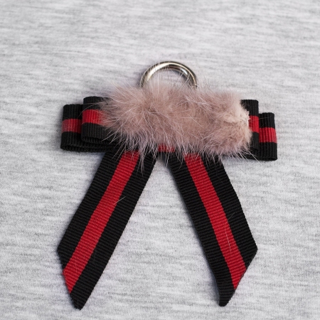 BROSZKA BLACK/RED BOW PINK