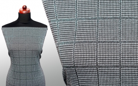 DZIANINA PEPITE SILVER WINDOWPANE