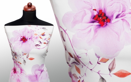 TKANINA KARELIA LILAC CHIFFON BLOSSOM