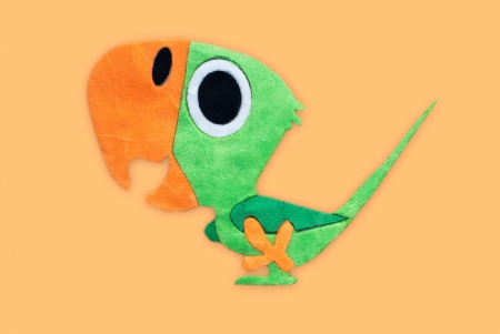 NAPRASOWANKA PLUSH GREEN PARROT