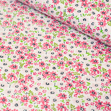 Tkanina bawełniana o splocie płóciennym, wyprodukowana w Polsce.