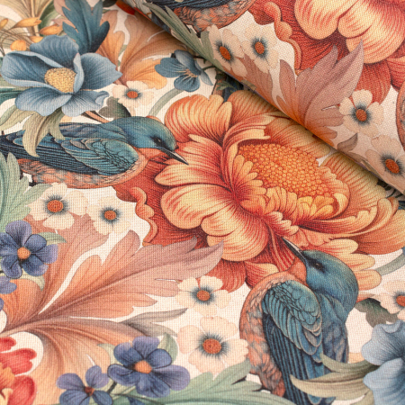 Bawełniana tkanina dekoracyjna z drukowanym wzorem to materiał, który łączy naturalność z efektownym wyglądem.