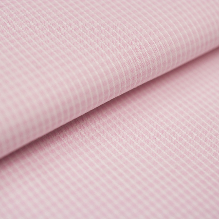 Cienka bawełniana tkanina w klasycznym wzorze w kratkę.